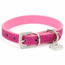 Ошейник для кошек ДиАнКари, искусственная кожа с подвеской Сердце Ошейник для кошек ДиАнКари, искусственная кожа с подвеской Сердце