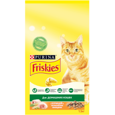 Friskies - сухой корм для взрослых кошек с курицей и садовой зеленью Friskies - сухой корм для взрослых кошек с курицей и садовой зеленью