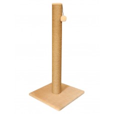 Когтеточка-столбик из меха и джута (выс. 75 см, шир. 37 см) Cat House (арт. СН6)