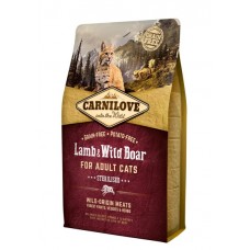 Корм Carnilove Lamb & Wild Boar for Adult Cats – Sterilised без злаков и картофеля для стерилизованных кошек и кастрированных котов Корм Carnilove Lamb & Wild Boar for Adult Cats – Sterilised без злаков и картофеля для стерилизованных кошек и кастрированных котов