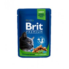 Brit Пауч (пресервы) для кошек Chicken Slice for Sterilized Курица для стерилизованных кошек, 24*100 г Brit Пауч (пресервы) для кошек Chicken Slice for Sterilized Курица для стерилизованных кошек, 24*100 г