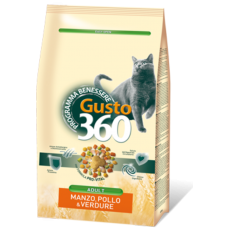 Gusto 360 сухой корм для кошек с говядиной,курицей и овощами Gusto 360 сухой корм для кошек с говядиной,курицей и овощами