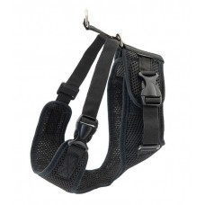 Шлейка текстильная для собак средних пород, 3х-слойная Дарэлл Космо, 3D-сетка, черная