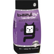 Наполнитель Bazyl Lavender комкующийся для кошачьего туалета с лавандой с ионами серебра бентонитовый