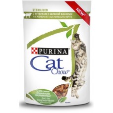 Cat Chow - влажный корм для стерилизованных кошек, кусочки в соусе с ягненком и зеленой фасолью 85 гр. Cat Chow - влажный корм для стерилизованных кошек, кусочки в соусе с ягненком и зеленой фасолью 85 гр.