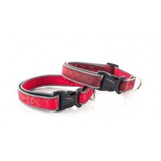 Ошейник для собак синтетический ECO ТЕХ-REFLEX 35-55см*25мм, красный Дарэлл (арт. RP 411225)