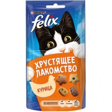 Felix - лакомство хрустящее для кошек со вкусом курицы 60 гр. Felix - лакомство хрустящее для кошек со вкусом курицы 60 гр.