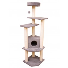 Когтеточка-игровой комплекс Торнадо из меха и хлопка (выс. 1,80 м, шир. 50 см) Cat House (арт. CH46)