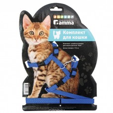 Комплект для кошек: шлейка и поводок из капрона, 15*200-320мм, 15*1500мм (арт. ТР 21462002) Комплект для кошек: шлейка и поводок из капрона, 15*200-320мм, 15*1500мм (арт. ТР 21462002)