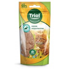 Мини-медальоны из кролика с треской для кошек, 40 г. Triol (арт. ТР 20171026)