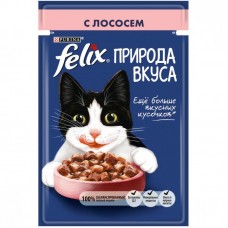 Felix Природа вкуса - влажный полнорационный корм для взрослых кошек с лососем в соусе, 24 шт. (85 г) Felix Природа вкуса - влажный полнорационный корм для взрослых кошек с лососем в соусе, 24 шт. (85 г)
