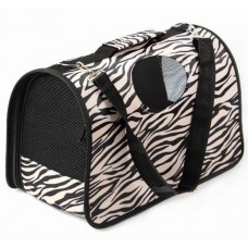 Сумка-переноска для собак жесткий каркас Зебра, с ремнем ДиАнКари