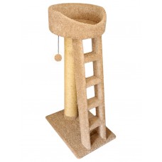 Когтеточка Триумф из ковролина и сизаля (выс. 1,2 м, шир. 45 см, гл. 60 см, ø 14 см) Cat House (арт. CH48)