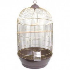 Клетка для птиц золотая 40x70 см (арт. TYZ 330) Клетка для птиц золотая 40x70 см (арт. TYZ 330)