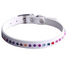 Каскад Ошейник Эко-кожа, двойной, с разноцветными стразами, 10 мм*30 см, белый (арт. DAI00210122-08) Каскад Ошейник Эко-кожа, двойной, с разноцветными стразами, 10 мм*30 см, белый (арт. DAI00210122-08)
