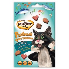 Мнямс Микс Рыбный фестиваль - аппетитное сухое лакомство для котов 50 гр.