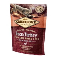 Корм Carnilove Duck & Turkey for Large Breed Cats для кошек крупных пород с уткой и индейкой Корм Carnilove Duck & Turkey for Large Breed Cats для кошек крупных пород с уткой и индейкой