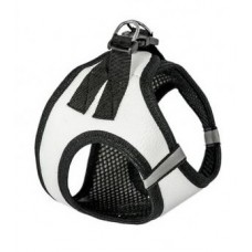 Дарэлл Шлейка текстильная 3х-слойная Домино TMZooM (белая эко-кожа+3d-сетка+светоотр) несколько размеров