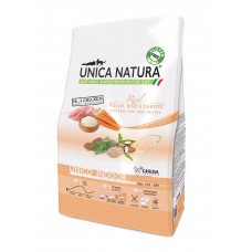 Корм Unica Natura Indoor для кошек, курица, рис и морковь Корм Unica Natura Indoor для кошек, курица, рис и морковь
