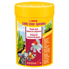 SERA Goldy Color Spirulina - корм для усиления яркости окраски золотых рыбок, 100 мл/39 г (арт. TYZ 881)
