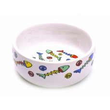 Beeztees Миска фарфоровая для кошки с изображением рыб 0,3л*11 см (арт. ВЕТ651052) Beeztees Миска фарфоровая для кошки с изображением рыб 0,3л*11 см (арт. ВЕТ651052)
