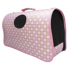 Сумка-переноска для котов Pink Chess жесткий каркас, с ремнем ДиАнКари Сумка-переноска для котов Pink Chess жесткий каркас, с ремнем ДиАнКари