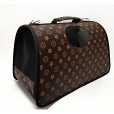 Сумка-переноска для собак жесткий каркас кожезаменитель, с ремнем ДиАнКари