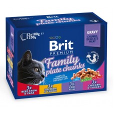 Brit Cat Family Plate Chunks - пресервы для кошек ассорти Семейная тарелка Brit Cat Family Plate Chunks - пресервы для кошек ассорти Семейная тарелка