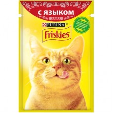 Friskies - корм влажный для взрослых кошек с языком в подливе, 85 гр. Friskies - корм влажный для взрослых кошек с языком в подливе, 85 гр.