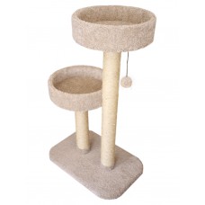 Когтеточка Дуэт из ковролина и сизаля (выс. 1,15 м, шир. 70 см, гл. 45 см, ø 10 см) Cat House (арт. CH50)
