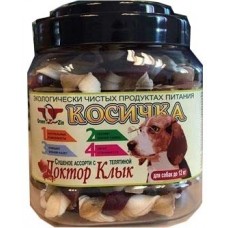 Green Qzin Лакомство для собак КОСИЧКА (Сушеное ассорти с телятиной) (арт. TYZ 305239)