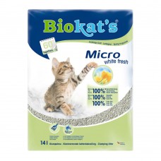 Biokat's Biokats Micro white fresh - мелкий комкующийся наполнитель из природной глины с ароматом луга