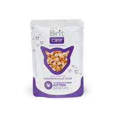 Влажный корм (пауч) для котят Brit Care Kitten Chicken & Cheese (курица и сыр), 80 г (арт. 100122) Влажный корм (пауч) для котят Brit Care Kitten Chicken & Cheese (курица и сыр), 80 г (арт. 100122)
