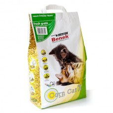 Super Benek Corn Cat Fresh Glass - наполнитель кукурузный комкующийся с ароматом свежей травы
