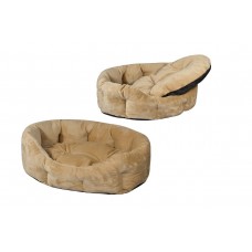 Redplastic Лежак ZooM овальный пухлый PUMA с подушкой (плюш.мех+сатин в/о,синтепух), разные цвета, несколько размеров