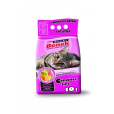 Super Benek Citrus Compact - наполнитель Цитрусовая свежесть комкующийся бентонитовый для кошек МЕЛКИЙ