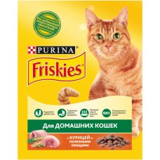 Friskies-сухой корм для кошек с курицей и овощами