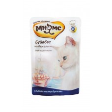 Мнямс паучи Буйабес по-Марсельски - влажный полноценный корм для кошек (рыба с морепродуктами), 85 г (арт. DAI700460) Мнямс паучи Буйабес по-Марсельски - влажный полноценный корм для кошек (рыба с морепродуктами), 85 г (арт. DAI700460)