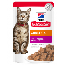 Hills SP Feline Adult Beef - консервы с говядиной для кошек (85 гр. пауч) Hills SP Feline Adult Beef - консервы с говядиной для кошек (85 гр. пауч)