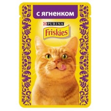Friskies - паучи для взрослых кошек кусочки с ягненком в подливе, 85 гр. Friskies - паучи для взрослых кошек кусочки с ягненком в подливе, 85 гр.