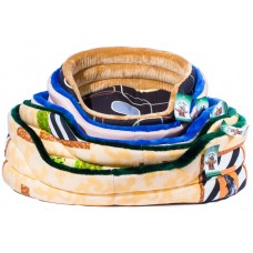 Лежак для собак овальный с мехом ГЮ-ВАС, разные размеры