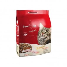Bewi Cat Crocinis - сухой корм на основе мяса домашней птицы, индейки и рыбы для взрослых кошек