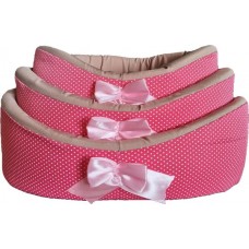 Лежанка для собак овальная малиново-красная, ДиАнКари разные размеры Лежанка для собак овальная малиново-красная, ДиАнКари разные размеры