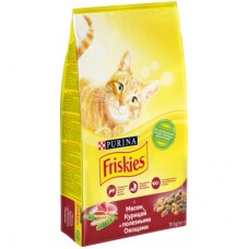 Сухой корм Friskies для взрослых кошек для контроля образования комков шерсти, курица и полезные овощи Сухой корм Friskies для взрослых кошек для контроля образования комков шерсти, курица и полезные овощи