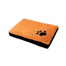 Redplastic Перина ZooM прямоугольная PLATO (рыжий пуш.мех + черн.эко-кожа, периотек), несколько размеров