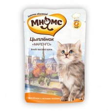 Мнямс паучи Цыпленок Маренго - влажный полноценный корм для котят, 85 г (арт. DAI701191)