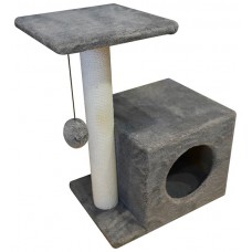 Домик с боковой полкой - джут Happy Animals, разборный, выс. 75 см (арт. ДПС-06007)