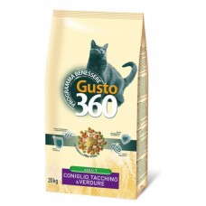 Gusto 360 сухой корм для взрослых кошек с кроликом,индейкой и овощами Gusto 360 сухой корм для взрослых кошек с кроликом,индейкой и овощами
