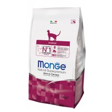 Monge Cat Indoor - сухой корм для взрослых кошек живущих дома с курицей
