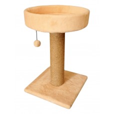 Когтеточка-лежанка (круглая) из меха и джута (выс. 55 см, шир. 35 см) Cat House (арт. CH15)